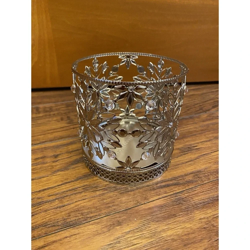NEW Bath & Body Works Midnight Snow Candle Holder 3 Wick Set